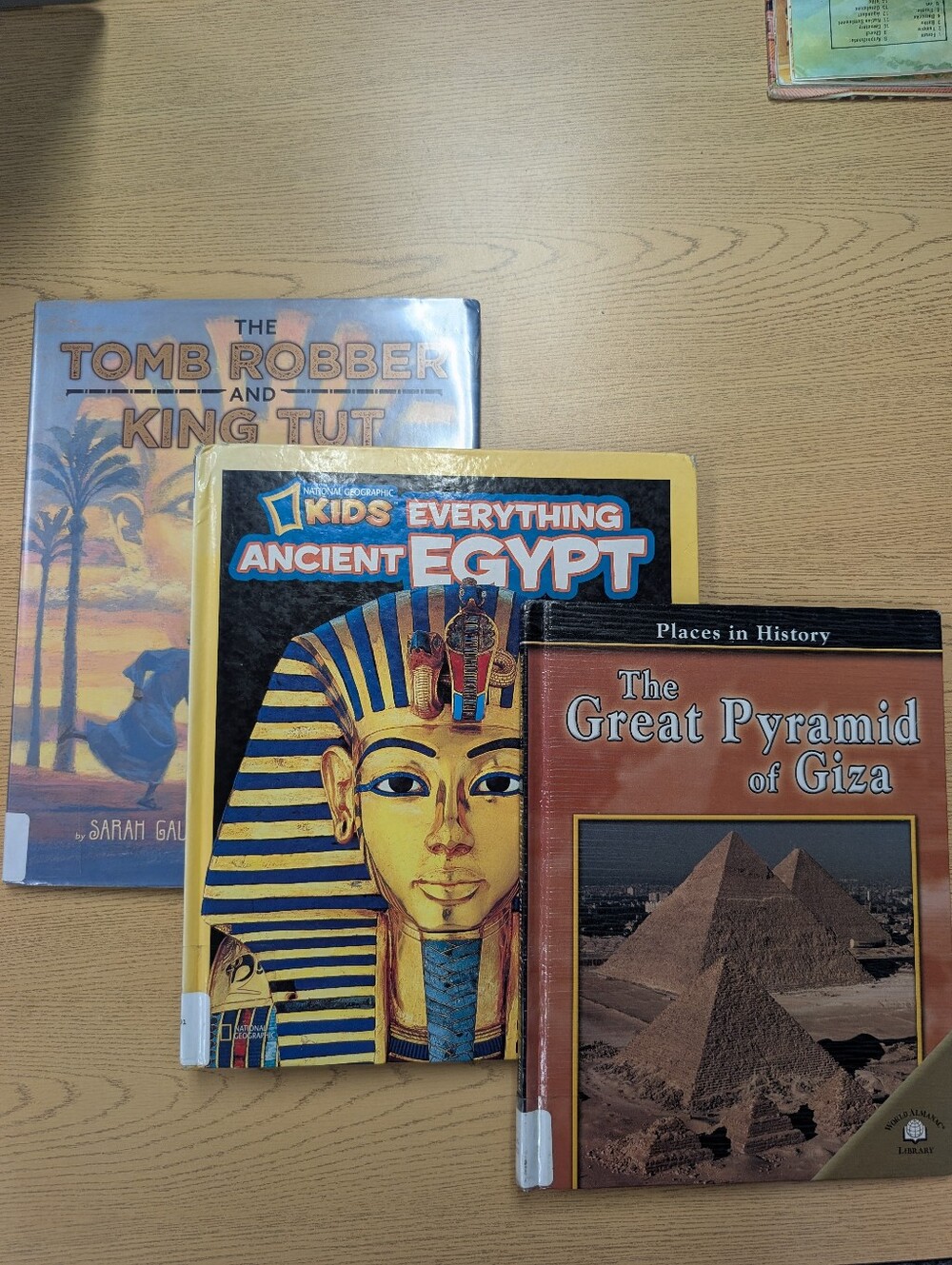 Egyptian History Book Bundle Tomb Robber, Nat Geo Egypt, and Pyramids of Giza